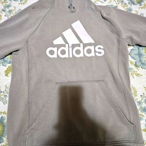 Addidas Gray Hoodie Medium